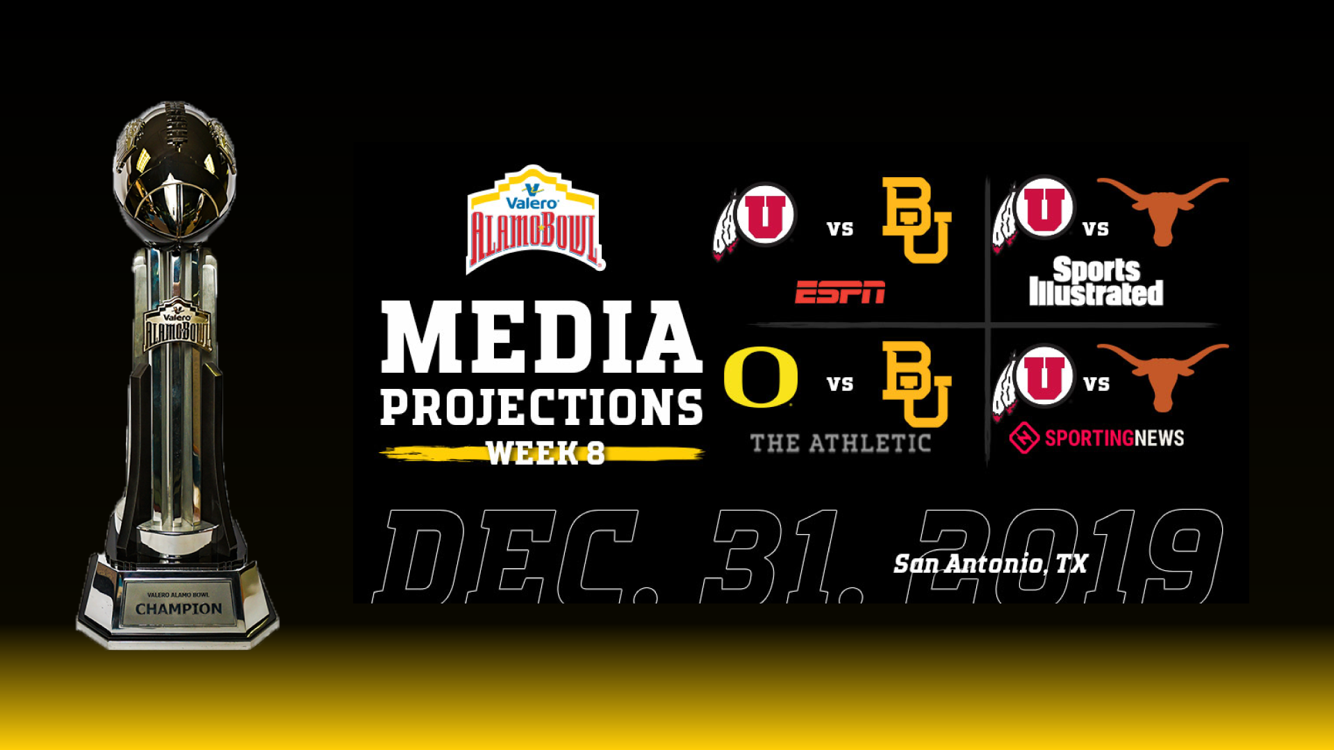 Media Bowl Projections Valero Alamo Bowl